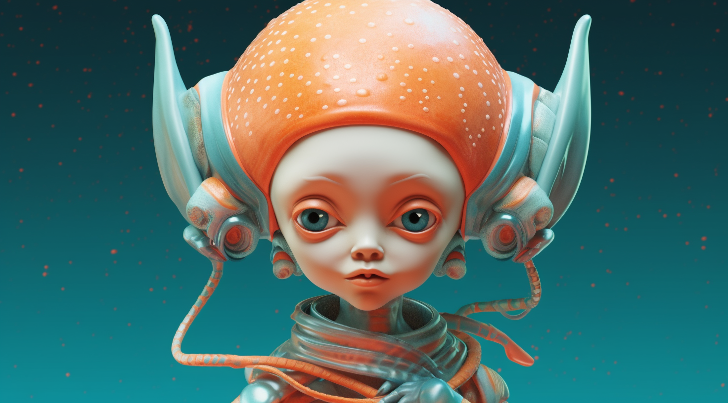 This image is a close-up of a toy with a strange head, resembling a digital painting of a girl. The toy''s head features an eye, face, and a drawing with blue accents, giving it an artistic and unique appearance. The colors in the image include shades of brown, blue, and gray. Additionally, the toy is wearing a shoe, adding to its quirky character. The image also shows a young female face with a age of 3 years old. The overall scene is intriguing and imaginative, making it a fascinating subject for analysis and creative interpretation.